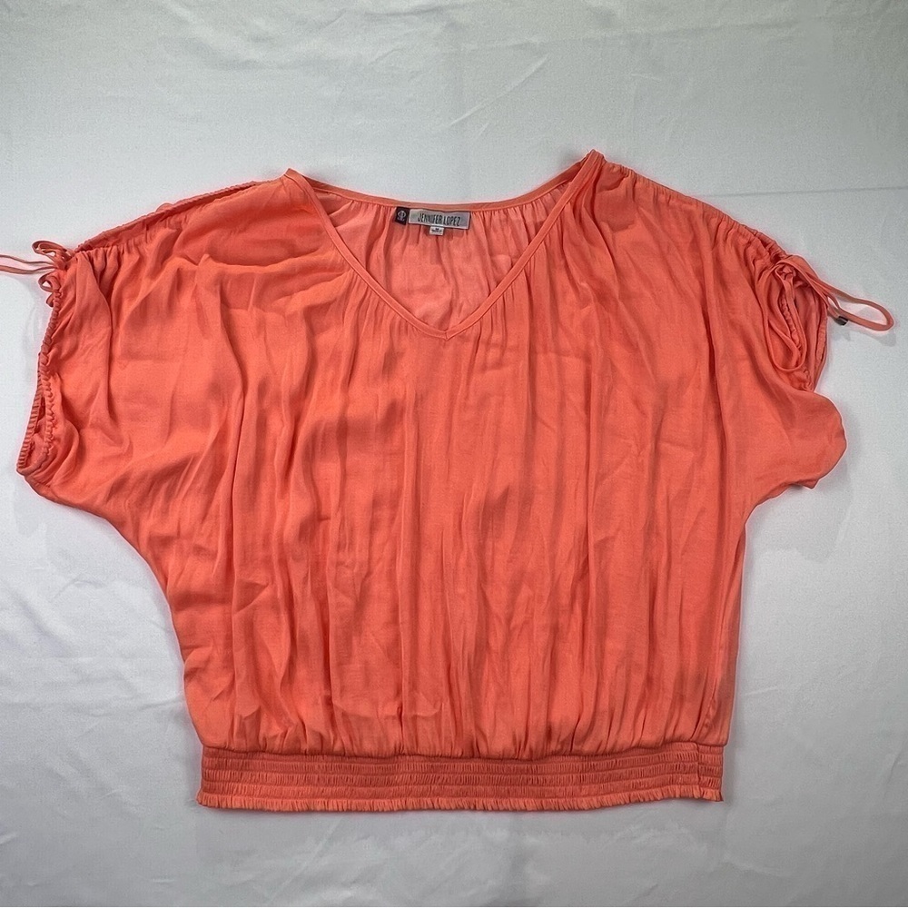 Jennifer Lopez - Women’s Top - Short Sleeve - Medium - Bright Orange
